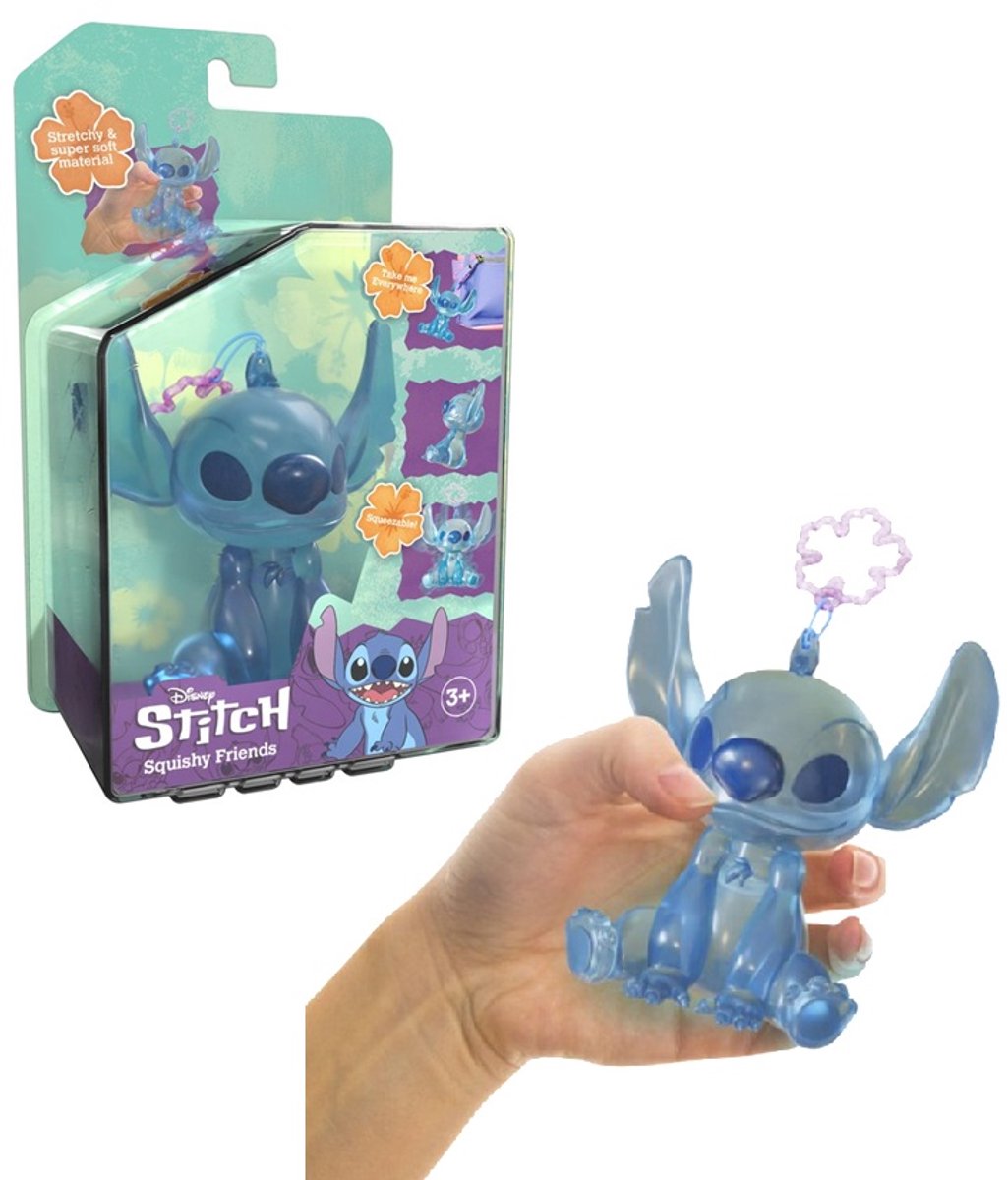Disney Stitch Squishy figuurtje - 7 cm groot - Fidget Toys - Knijpbal voor de hand