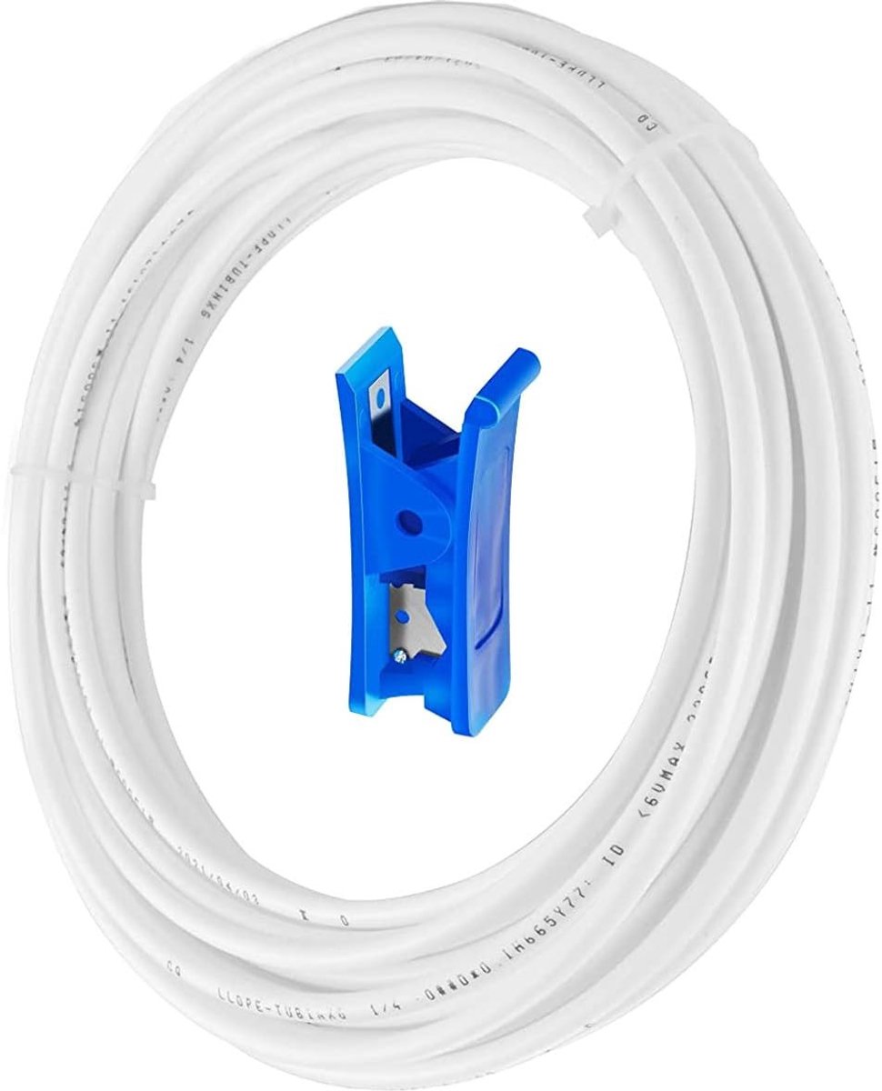 JHUBERS- Koelkastslang 10 Meter - Voedselveilige Slang - Waterinlaatpijp 1/4 Inch - Lekvrij - Snelle Installatie - Slangsnijder Inclusief - Waterslang