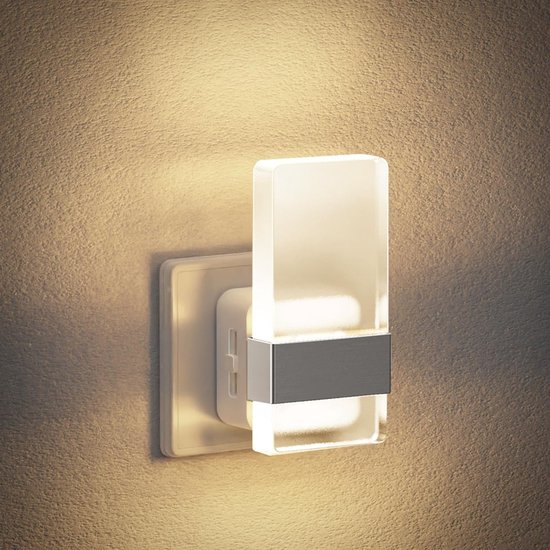 Dimbaar Nachtlampje met Automatische Sensor voor Kinderen en Volwassenen, Warmwit Licht, 0-100 Lumen, Perfect voor Kinderkamer en Hal — afbeelding 2