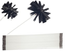 Kibani schoorsteenborstel 7 meter 10cm & 15cm - 2 borstels - schoorsteenreiniger - schoorsteenveger - schoorsteenveegset - schoorsteen borstel - veegkit - borstelset voor boormachine - boormachine