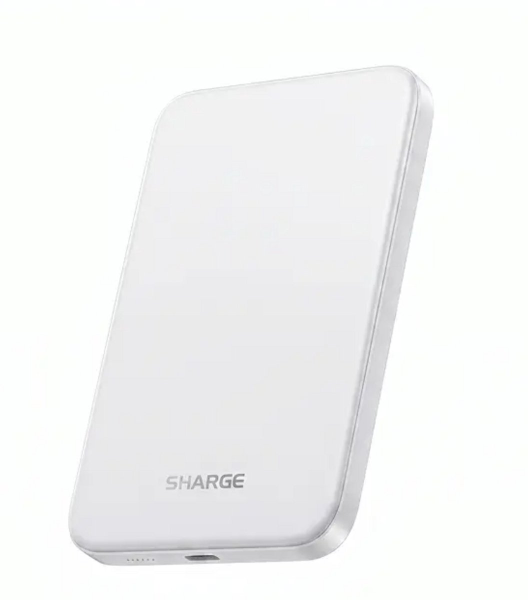 SHARGE Magnetica Wireless Power Bank 5000 mAh 20W Zilver