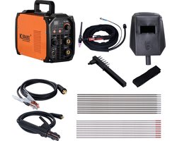 Kibani Lasapparaat TIG-200S incl. 1 kg laselektroden & 10 wolfraamelektroden - TIG & MMA Lasapparaat tot 4.0 mm - IGBT-Inverter-Technologie - Compact en Lichtgewicht - Elektrisch Lasapparaat 220V - RVS / Elektrode Lassen