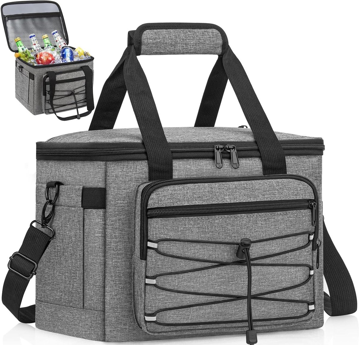Thermische Lunch Tas, 15L, Koeltas voor Eten, Ideaal voor Picknicks en Werk, Draagbare Lunchoplossing