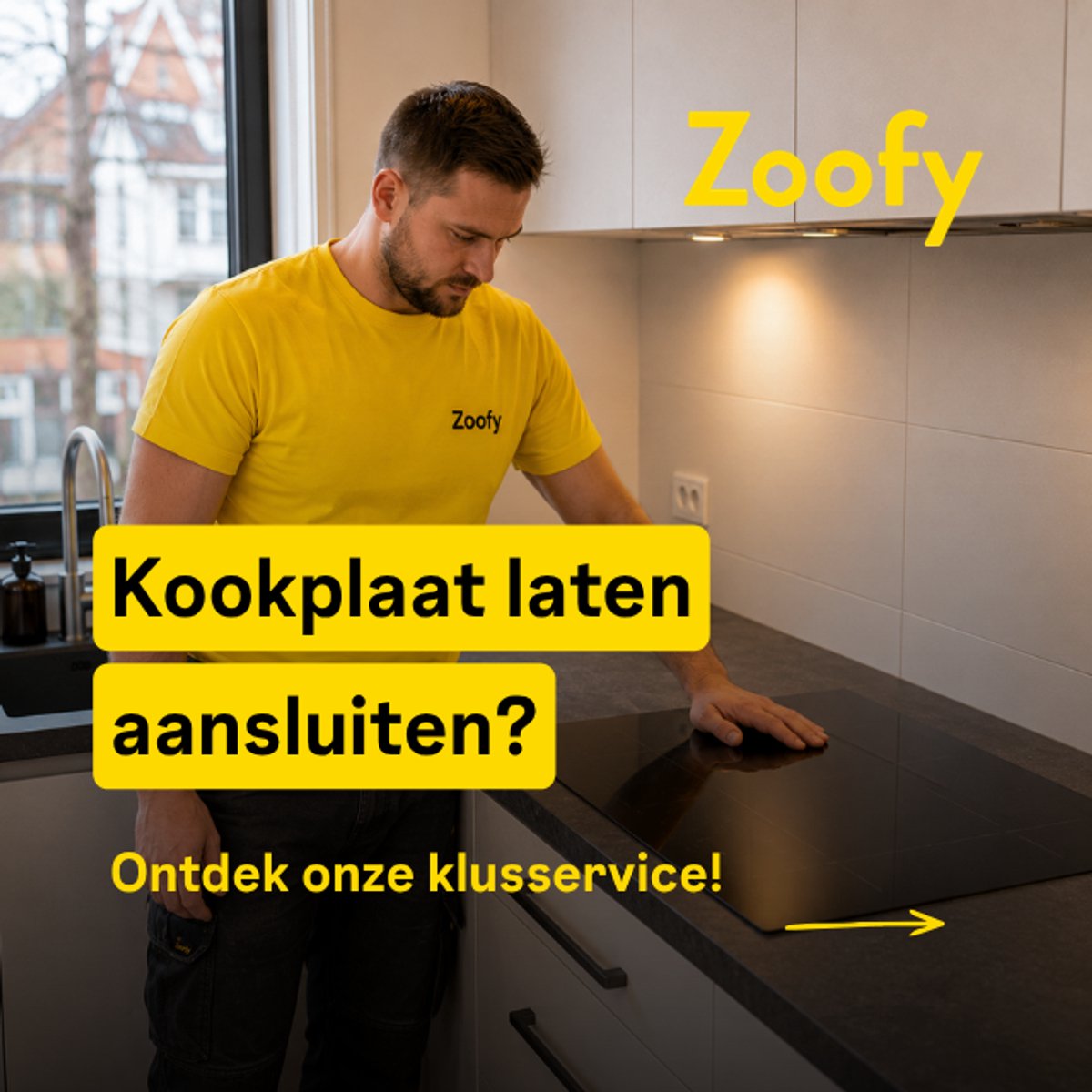 Kookplaat aansluiten - Door Zoofy in samenwerking met Bol - Installatie-afspraak gepland binnen 1 werkdag