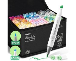 Ohuhu Honolulu Brush & Chisel Alcohol Markers - 168 kleuren