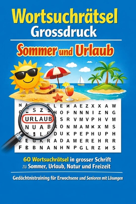 Wortsuchrätsel Grossdruck - Sommer und Urlaub - cover