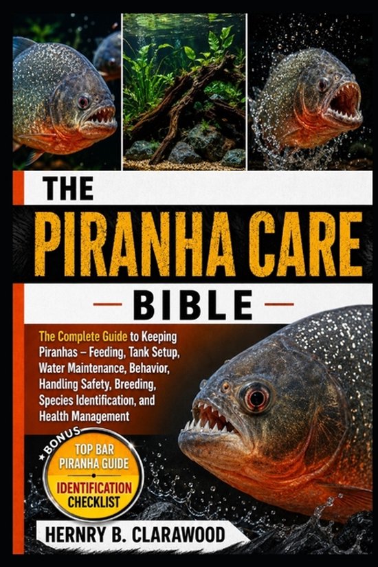 Piranha Care Bible: The Complete Guide to Keeping Piranhas - Feeding, Tank Setup, Water Maintenance, Behavior, Handling Safety, Breeding, Species Iden
