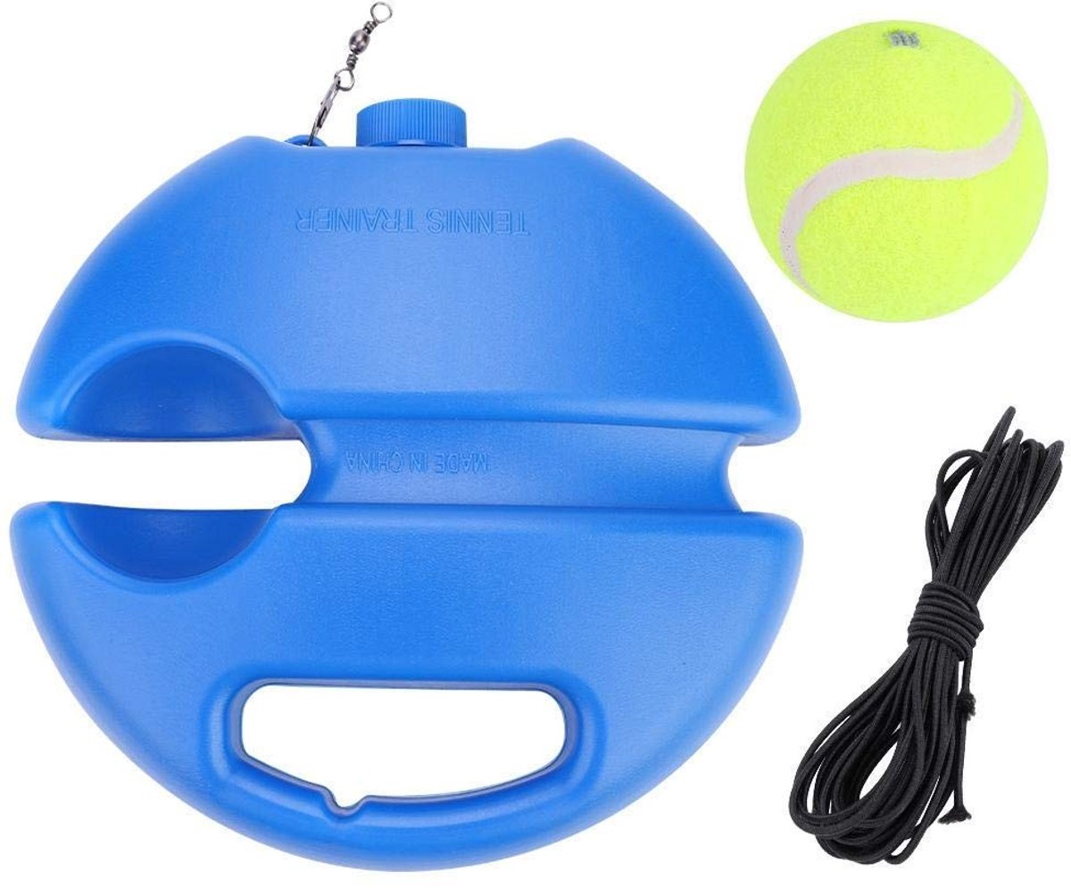 Dailygoods- Tennisbal Trainer Draagbaar - Trainingshulp - Zelfstudie Tool - Voor Beginners/Volwassenen - Kunststof/Rubber - Vulbare Basis - Tennistrainer