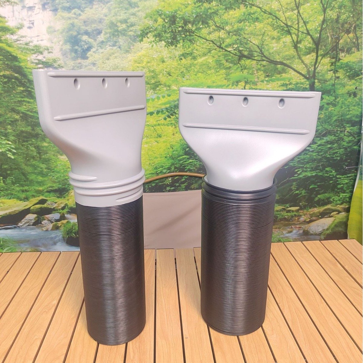 Mobiele Airco Afvoer Mondstuk Adapter - 13/15 cm connector - Airconditioning Afvoerslang Adapter Plat - voor draagbare airconditioningafvoerslang, voor ramen en deuren, afvoerset – foto 2