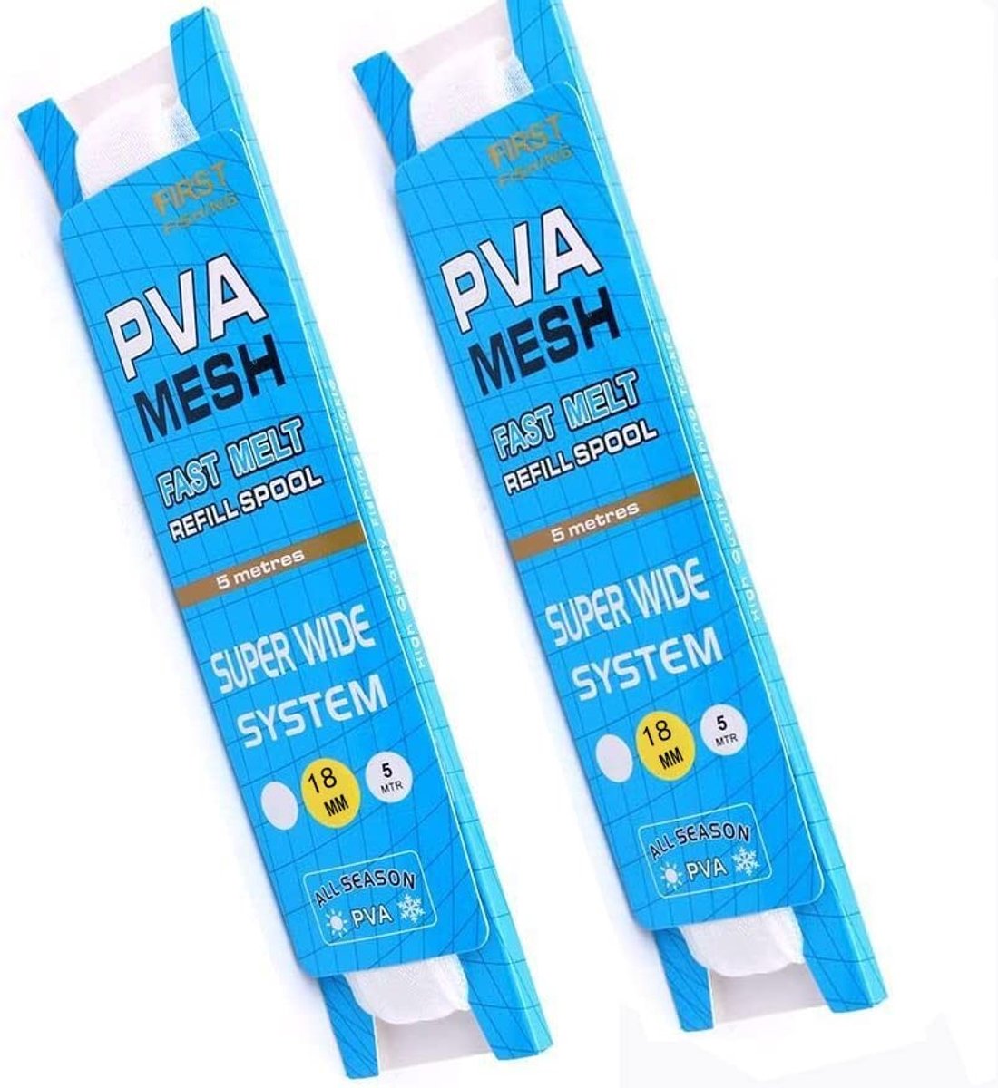 Dailygoods- Navulverpakking wateroplosbaar PVA-net - 5 meter lang - Nestapparaat - Micro Mesh - 18 mm breed - Ideaal voor vissen