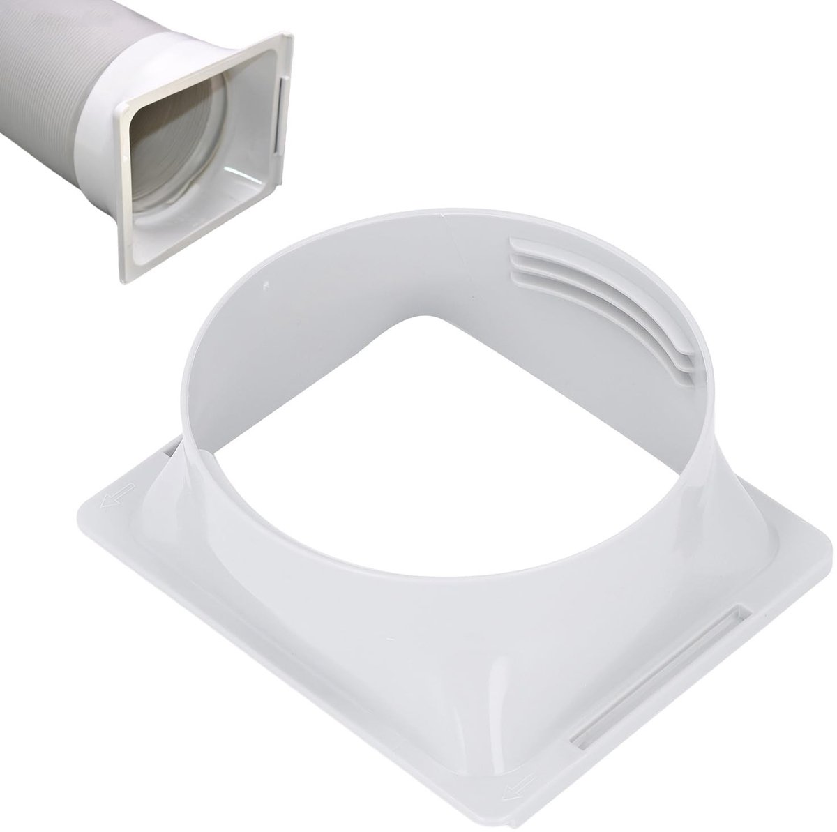 Dailygoods - Air Conditioner Afvoerslang Adapter - Vierkant naar Rond - 5.9 Inch Aansluiting - Geschikt voor diverse airco's - Kwaliteit en duurzaamhe...