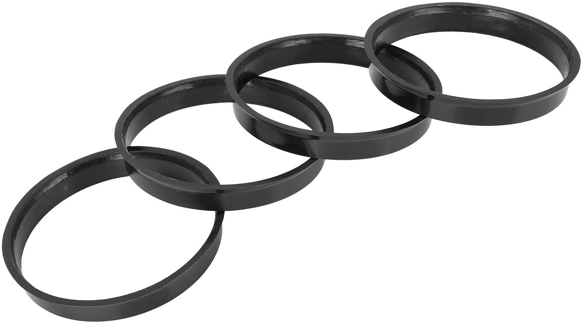Dailygoods- Naafcentraal Ringen 67,1 mm - 65,1 mm - Kunststof - 4 Stuks - Trillingsdemping - Perfecte Pasvorm - Wielringen