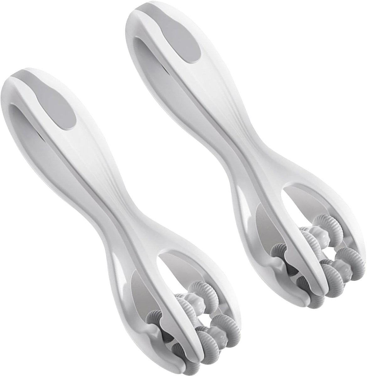 Dailygoods- Vingermassageapparaat 2 stuks - Vingerroller/Massagetool - Massagebal met Handvat - Spierontspanning - Draagbaar/Trillingsvrij - Dubbelzijdige Rollen - Handmassageapparaat