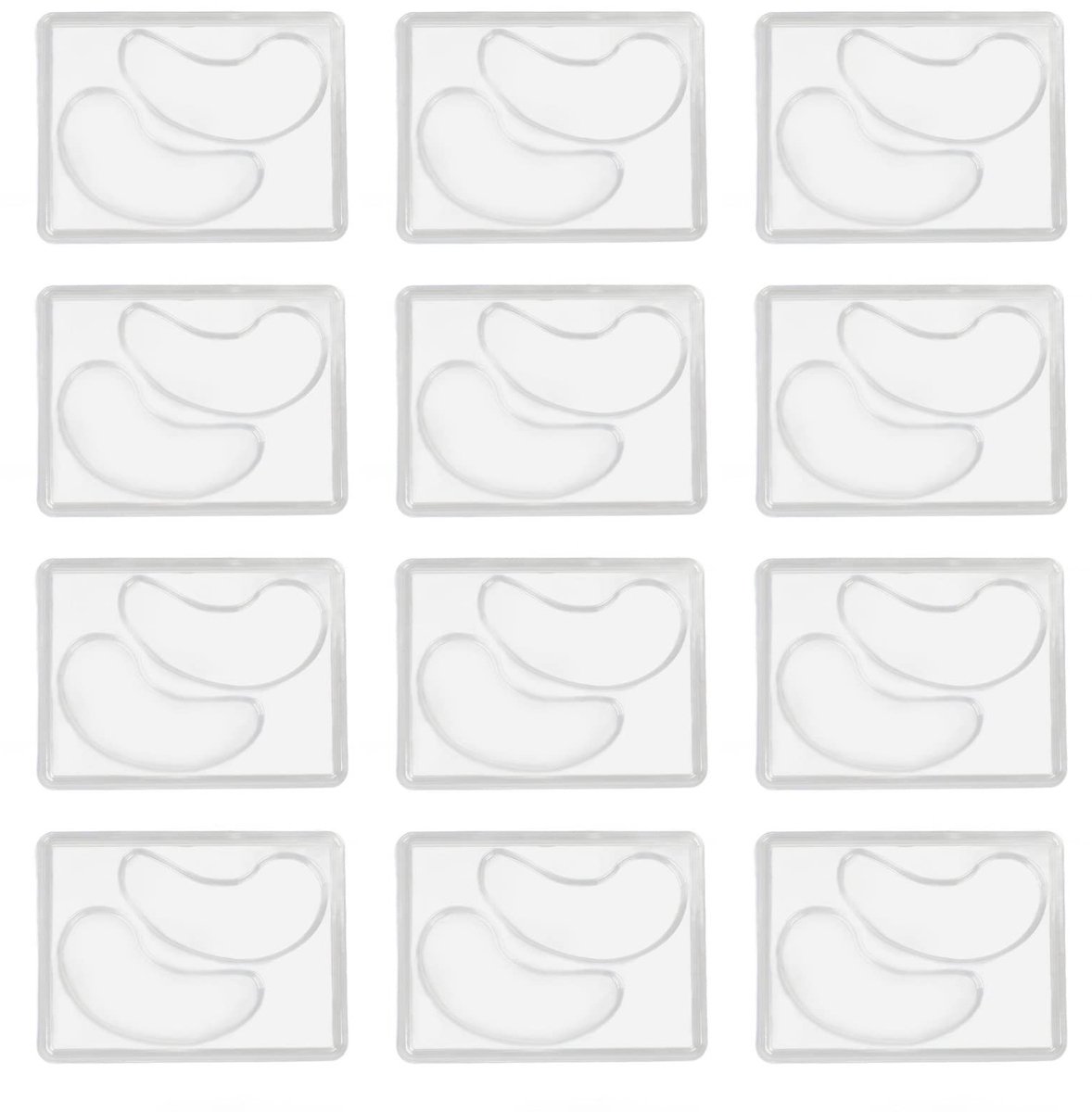 Dailygoods- Oogmasker Herbruikbaar - 12 Stuks - Transparant - Onder Ooglapjes - Veilige Natuurlijke Materialen - DIY Mallen - Oogpatch
