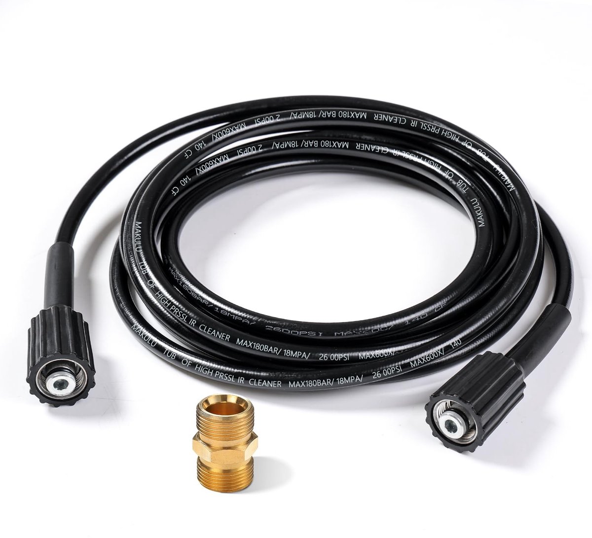 Dailygoods - Hogedrukreiniger Vervangende Slang - M22 Connector - 5 Meter - Voor Kärcher K-serie - Duurzaam en Betrouwbaar