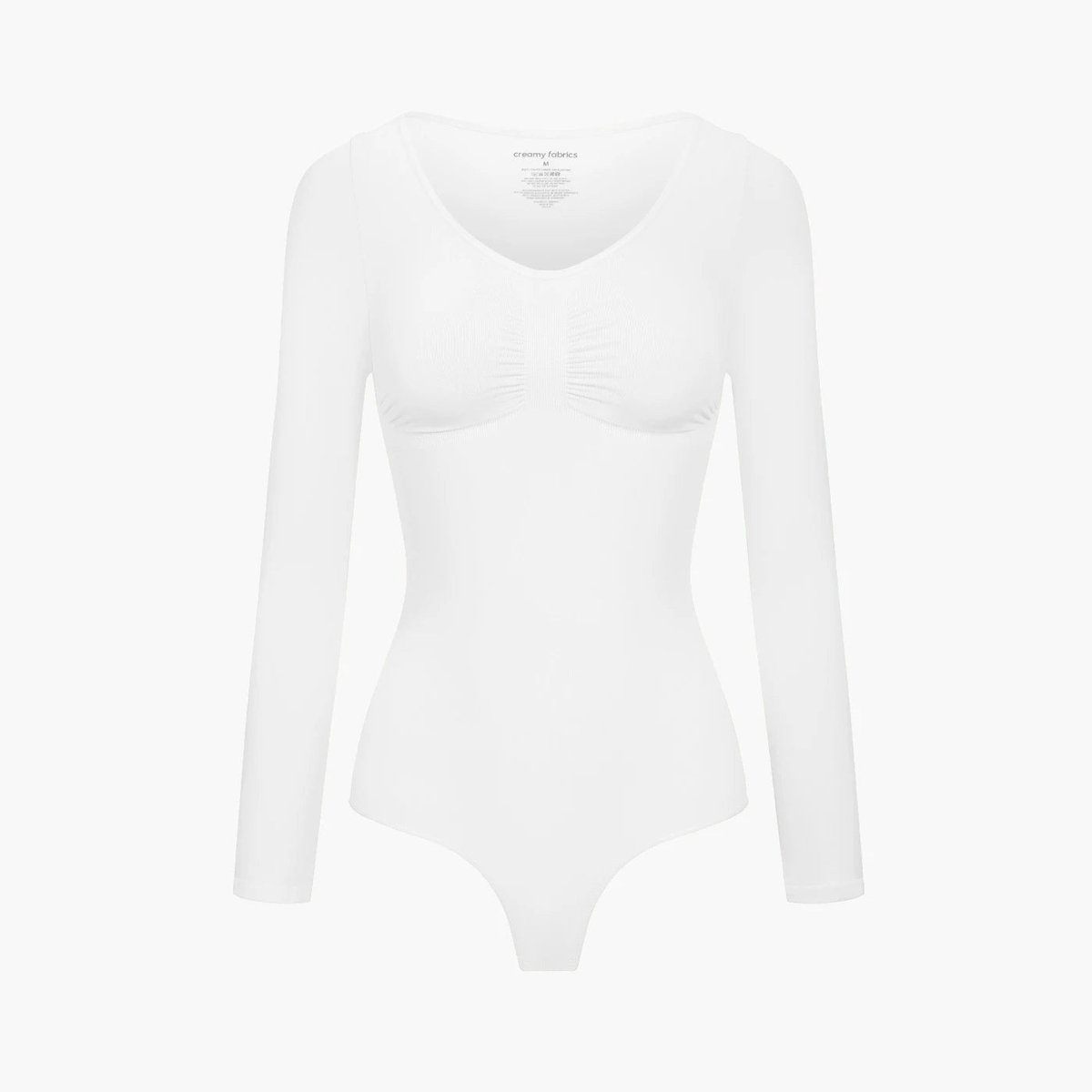 cfab by creamy fabrics Creamy Fabrics - Bodysuit Sculpting Shapewear Lange Mouwen Met Slip - Ademend - Anti-Zweet - Ultra Zacht - Comfortabel - Sculptend - Perfecte Pasvorm