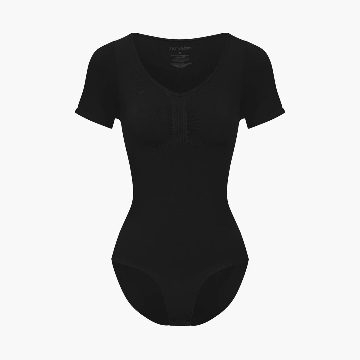 cfab by creamy fabrics Creamy Fabrics - T-Shirt Sculpting Shapewear Bodysuit Met Slip - Anti-Zweet - Ultra Zacht - Comfortabel - Sculptend - Perfecte Pasvorm - Zwart - 2XL