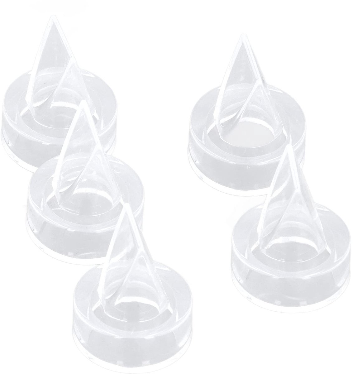 Dailygoods- Eendenbekklep Vervangingsset - 5 Stuks - Food Grade Siliconen - Eenvoudig te Reinigen - Transparant Materiaal - Veilig Gebruik - Babypomp