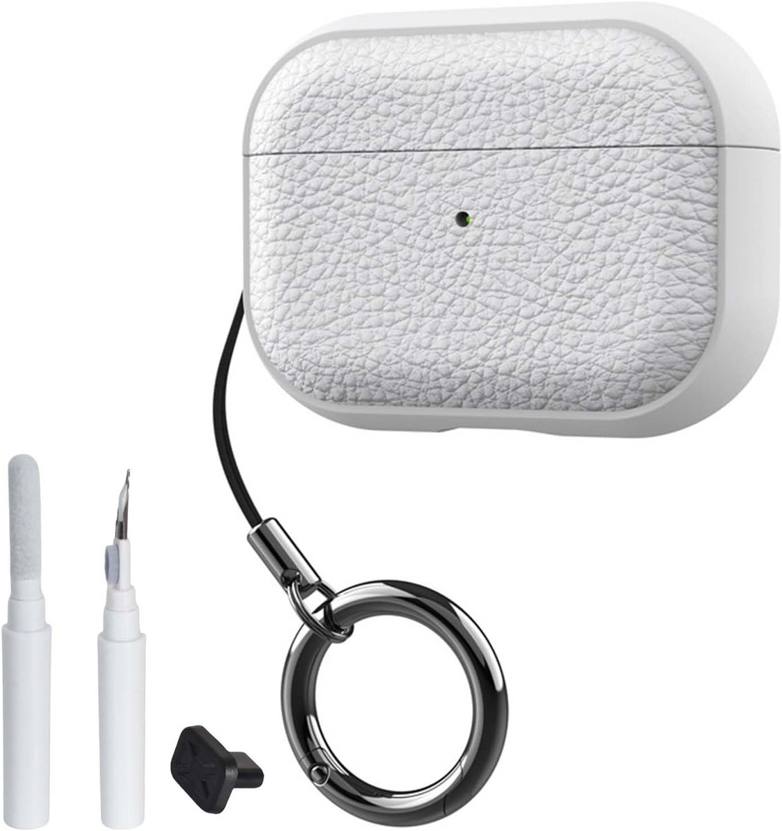 Siliconen beschermhoes voor AirPods Pro 3 (2025) - Schokbestendig, met reinigingsset en extra grip - Wit