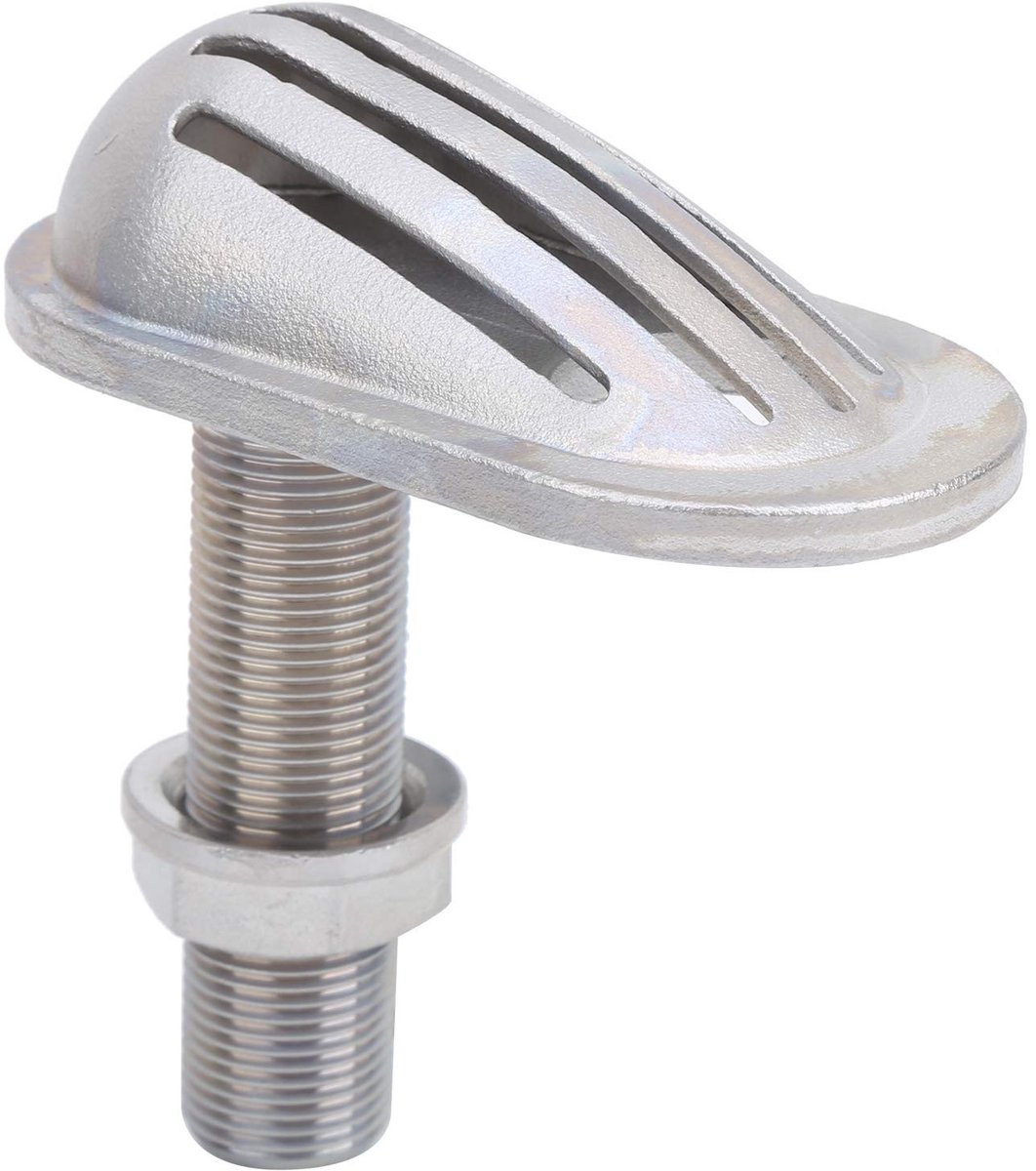 Dailygoods- Waterinlaatfilter Roestvrij Staal 316 - Bootinlaatzeef - Waterinlaatzeef - Filter - Antislip - Helder Geanodiseerde Afwerking - Inlaatzeef