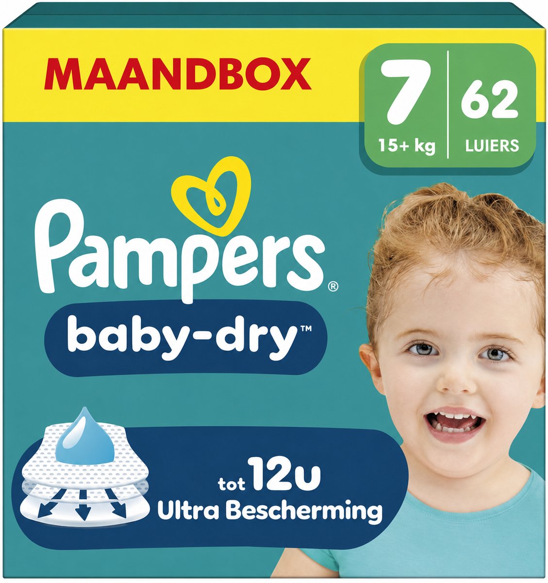 Pampers Baby Dry luiers maat 7 | 62 stuks