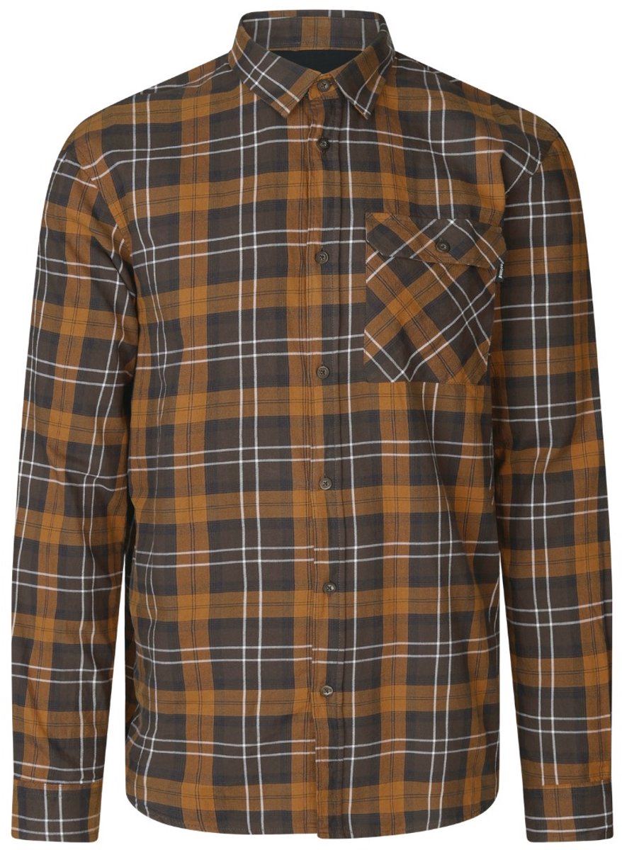 Seeland Glen Flanellen Hemd Jacht Hemd Scandinavisch Hemd Outdoor Hemd Lange Mouwen Hemd Dark Check Cypress