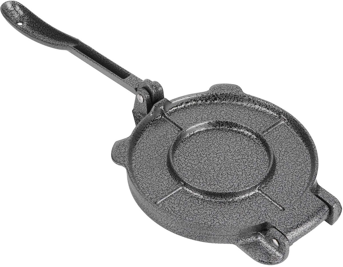 Dailygoods- Tortillapers Gietijzer - Tortilla Maker - Antiaanbaklaag - Keuken Gereedschap - Duurzaam - 16.5cm Diameter