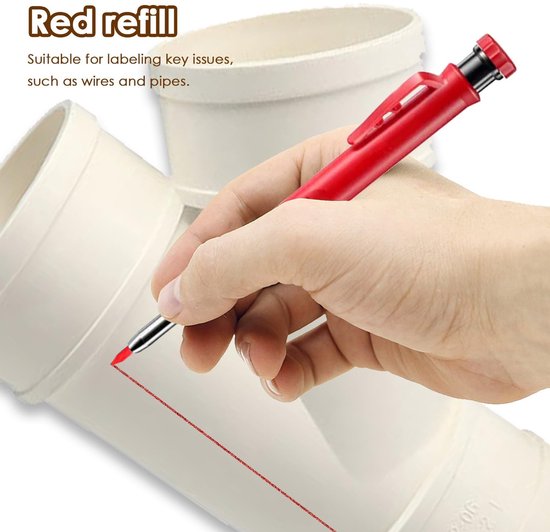 Dailygoods- Potloodvulling 24 Stuks - Vulling Timmermanspotlood - Grafiet - Opbergdozen - 2,8 mm - Duurzaam en Waterdicht — afbeelding 4
