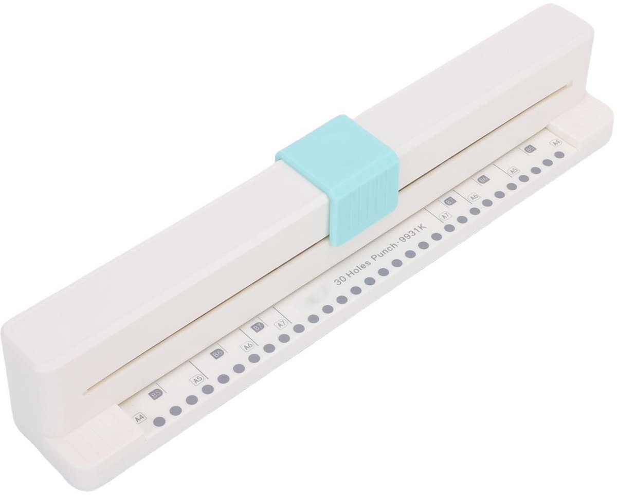 Dailygoods- Ponsmachine 30 Gaten - Draagbaar - Handmatige Pons - Voor A4/B5/A5/B6/B7 - Notitieboeken/Planners - Schokbestendig - Perforator