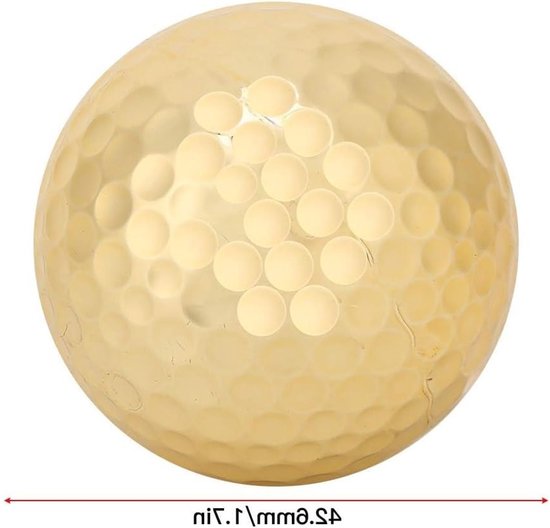Gouden Golfballen, Dubbele Laag, 4 Stuks voor Swing Oefeningen en Lange Afstand Training, Ideaal voor Golf Enthousiastelingen — afbeelding 2