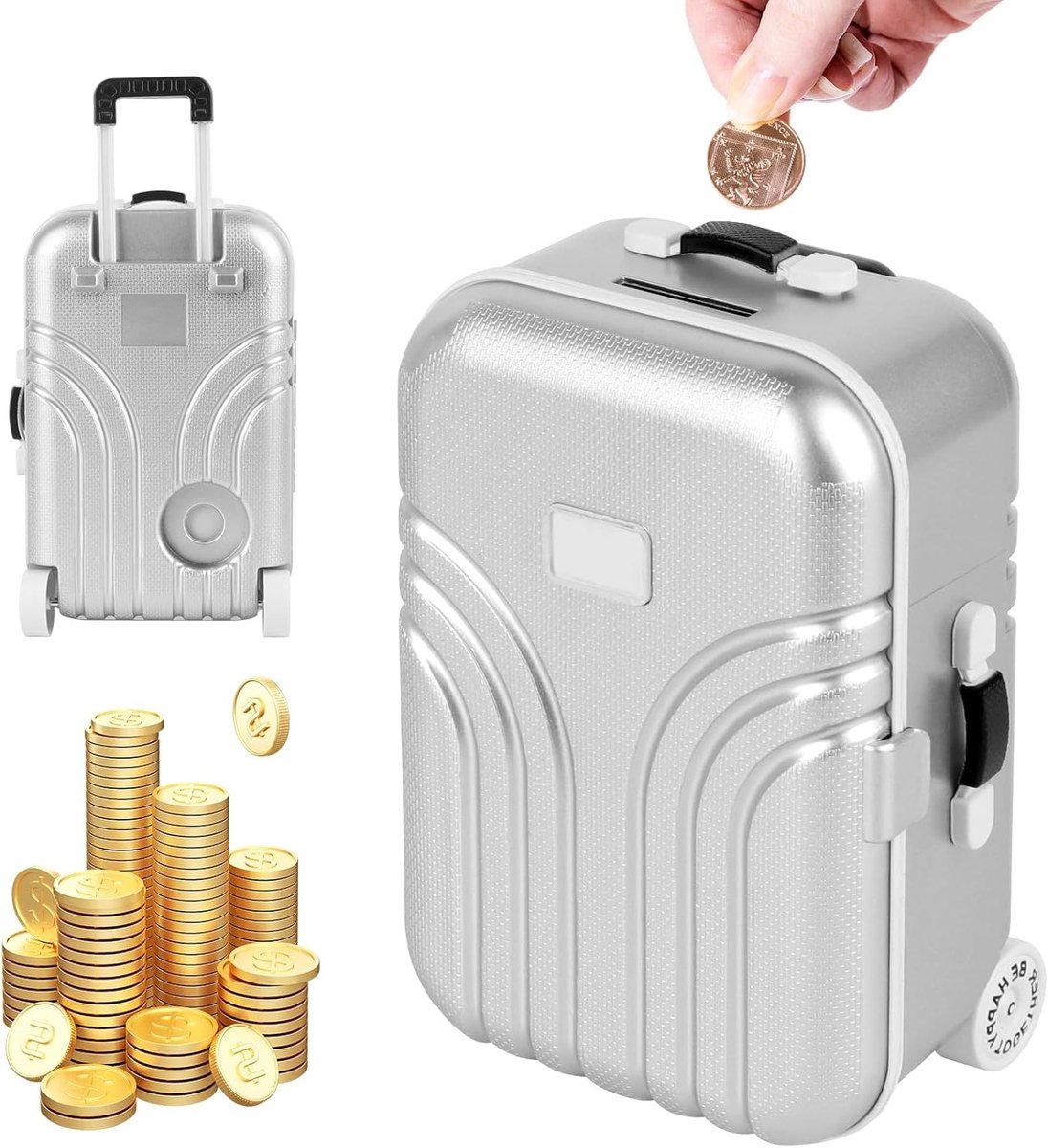 Creatieve Reis Koffer als Spaarpot, Mini Trolley van ABS Plastic, Ideaal voor Cadeaus en Vakanties