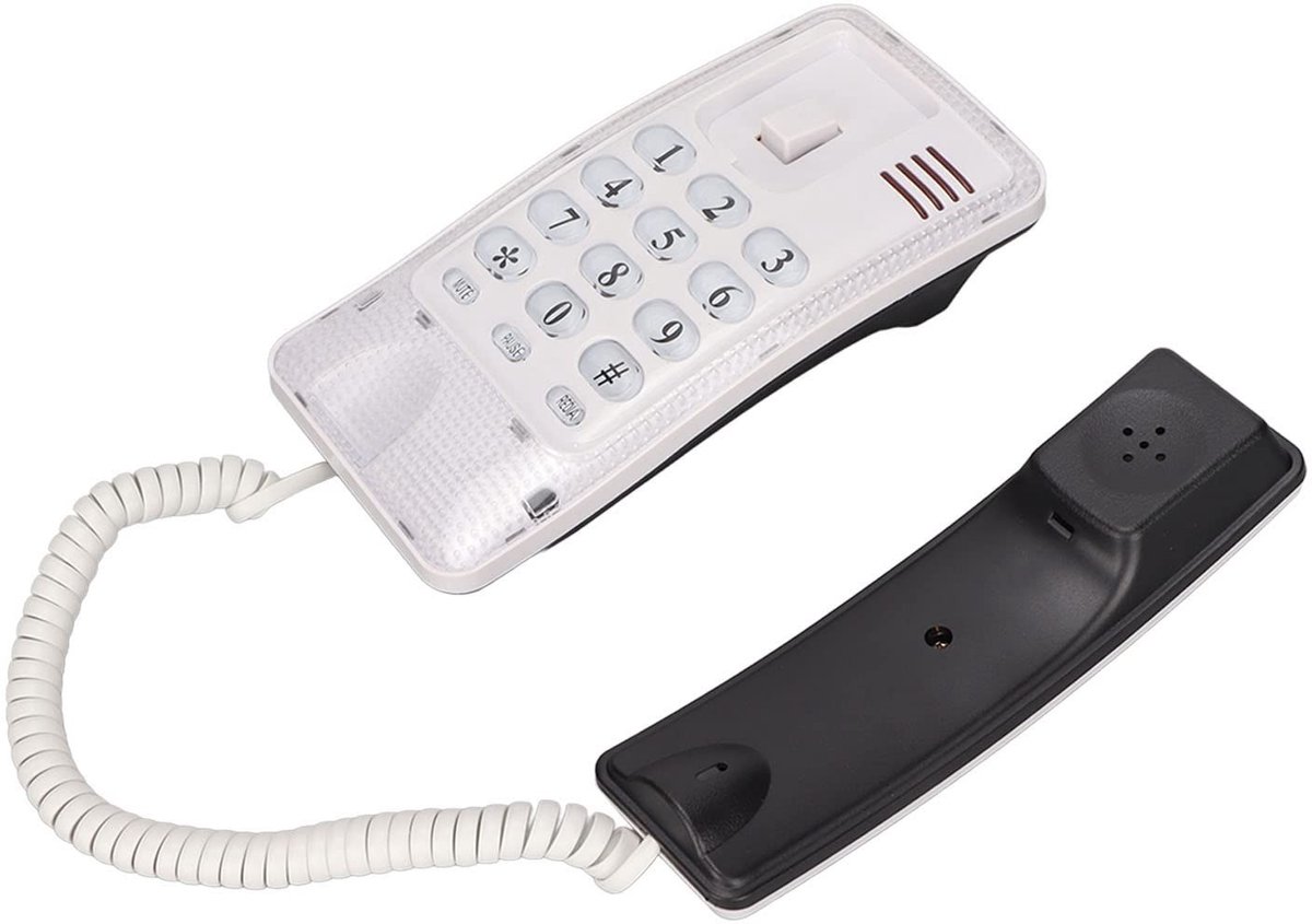 Dailygoods- Vaste Telefoon Wandmontage - Snelle Flits/Mute-functie - Draagbaar Ontwerp - Hoogwaardig ABS-Materiaal - Ruimtebesparend - Lange Levensduur - Wandtelefoon