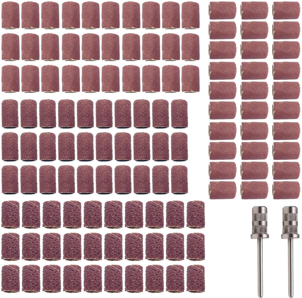 Dailygoods - 120 Stuks Schuurbanden en 2 Frezen voor Nagelverzorging