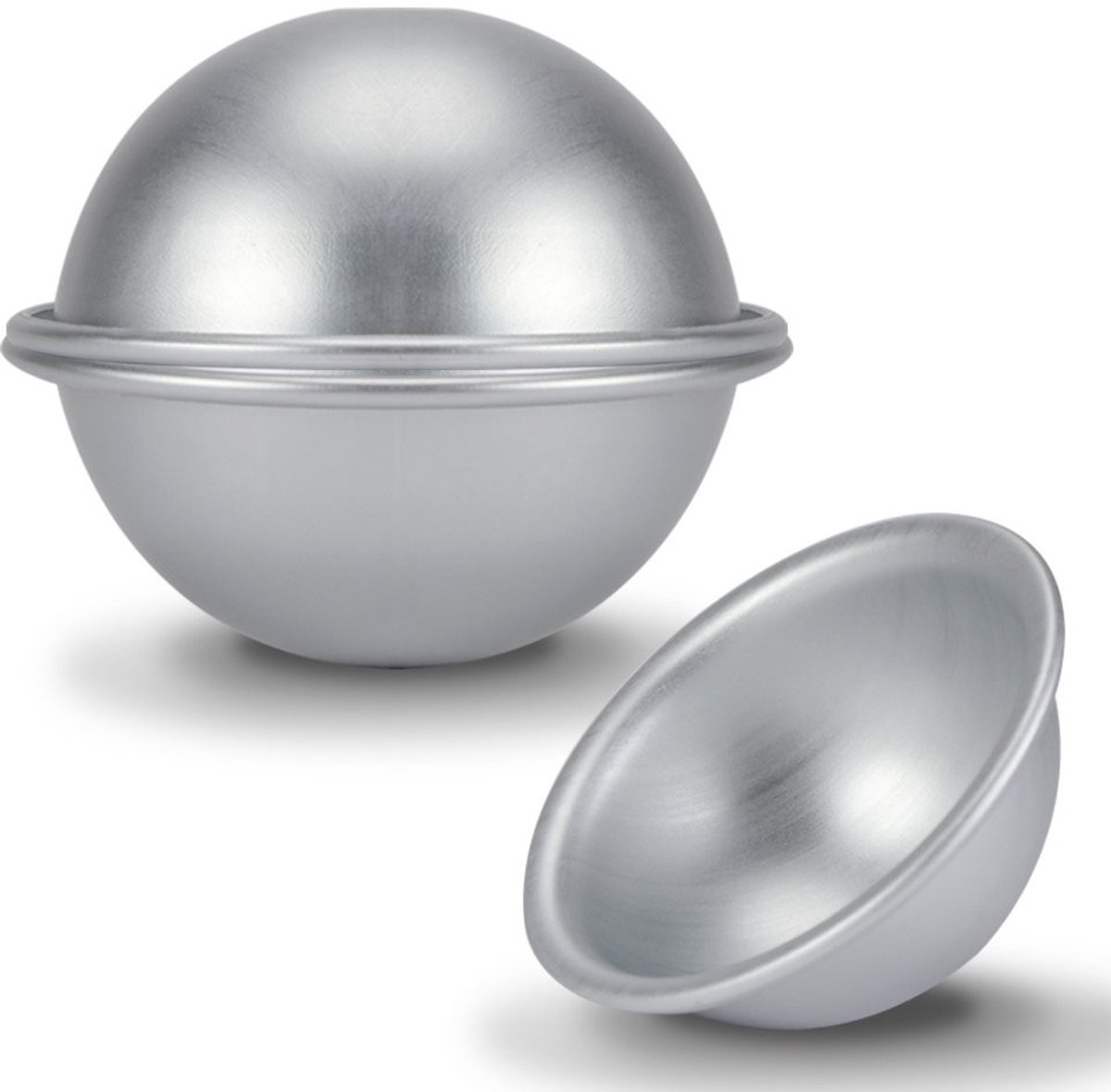 Dailygoods- Cakevorm Halfrond 10 cm - Ronde Bakvorm - Cheesecakes/Mousse - Voetbaltaarten - Vaatwasmachinebestendig - Premium Aluminiumlegering - Taartvorm