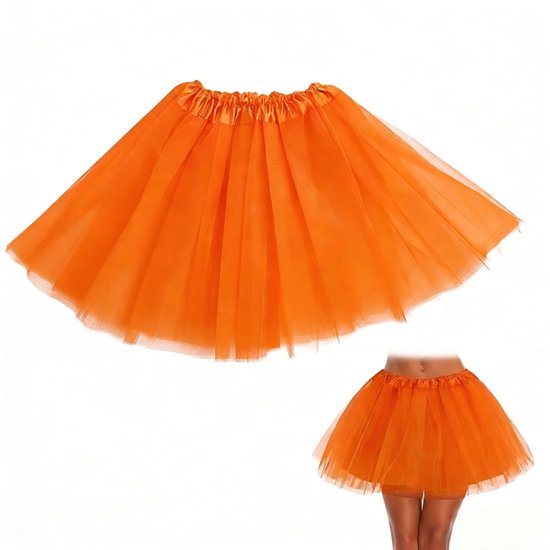 Dailygoods- Petticoat 3 Lagen - Hoepelrok - Dames Petticoat - Tule Rok - 40 cm - Geschikt voor Halloween en Theatervoorstellingen - Tulerok