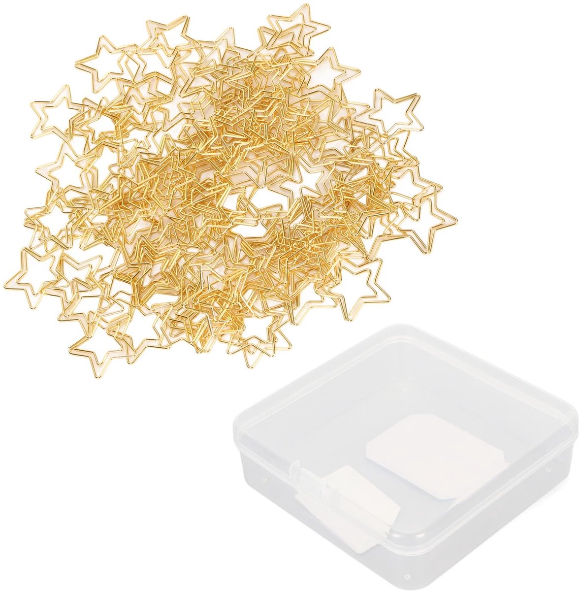 Dailygoods- Paperclips Gouden Stervorm - 100 Stuks - Antislip Metalen - Draagbare Bladwijzers - Creatief Ontwerp - Decoratief Element