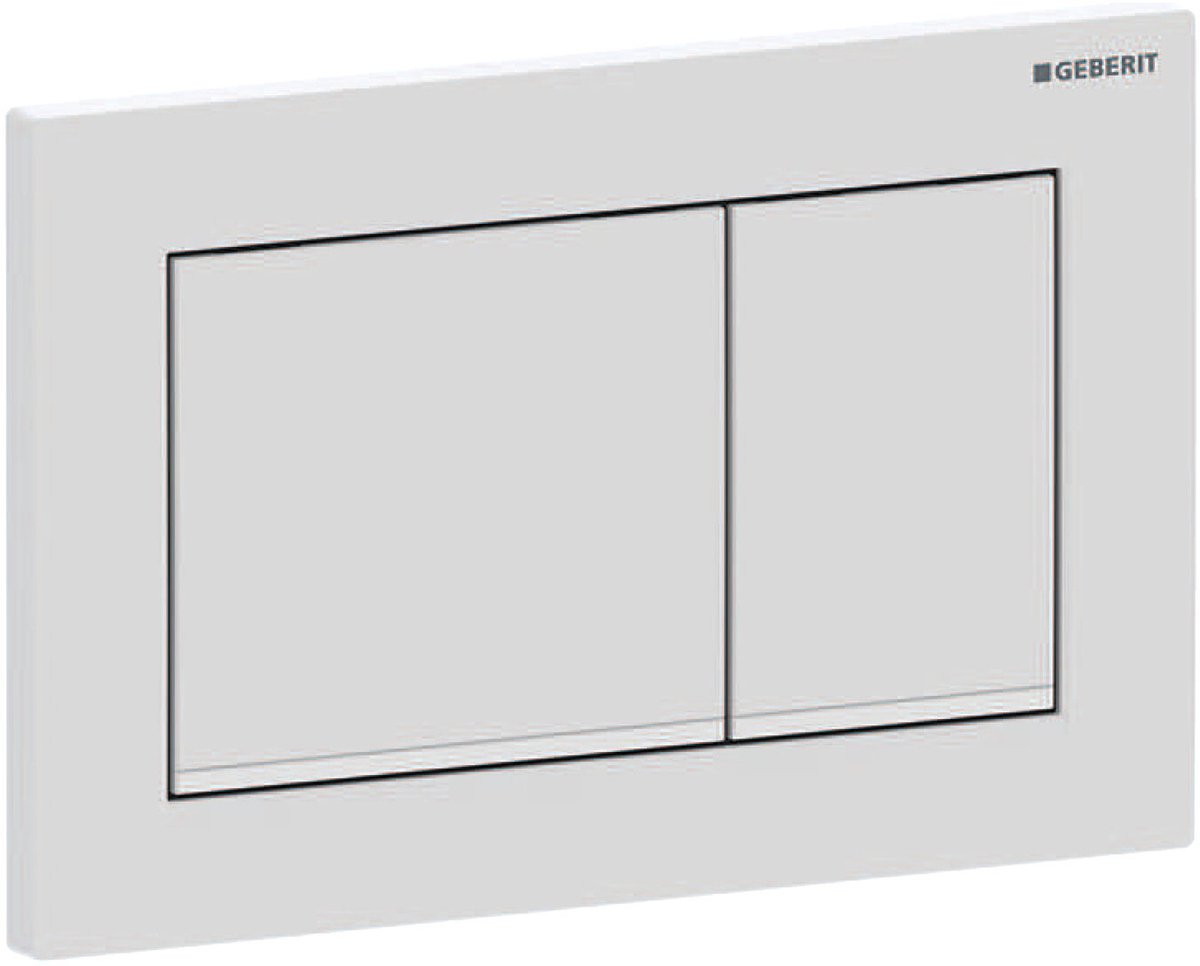 Geberit Omega 30 Bedieningsplaat - 2 toets spoeling - mat wit