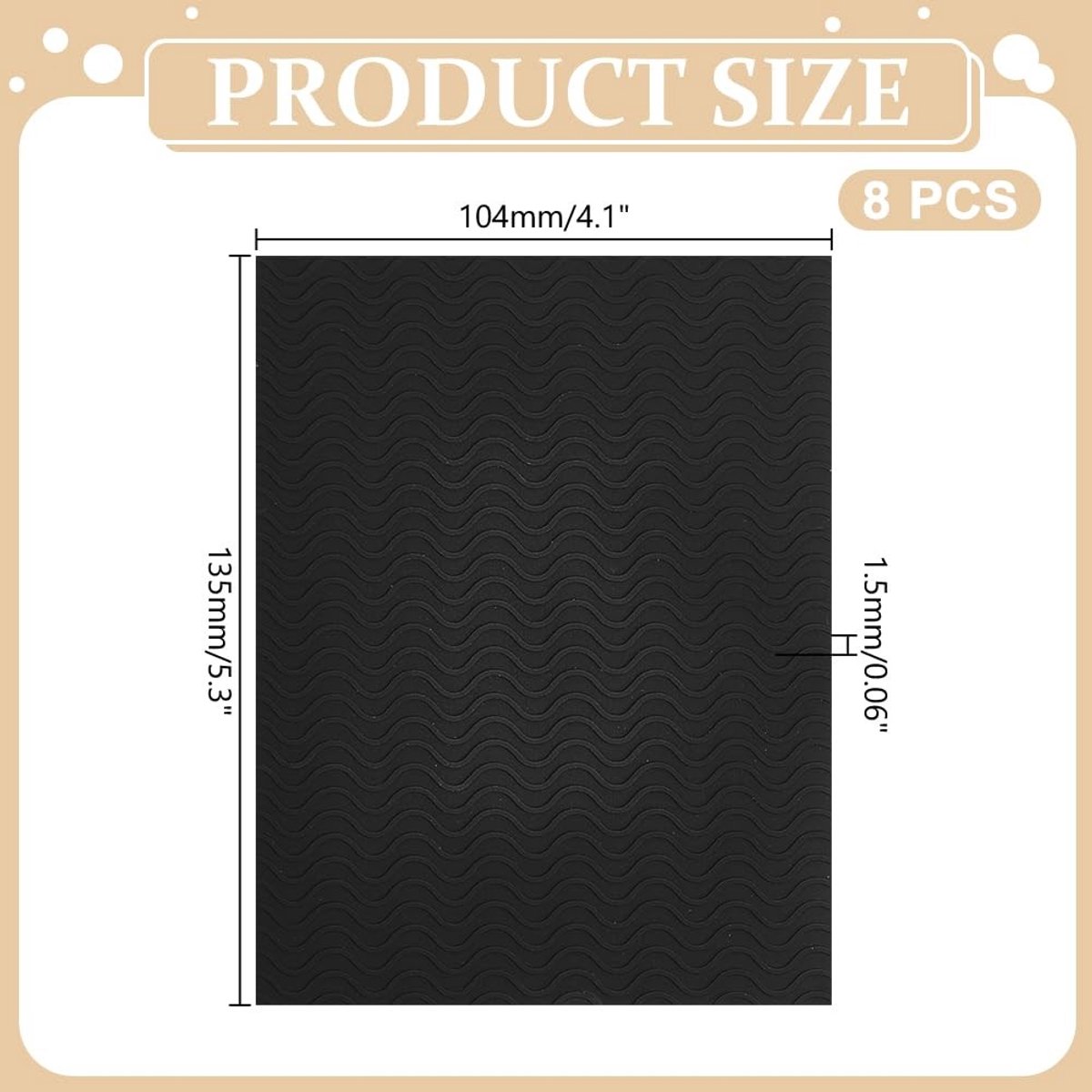 Dailygoods- Zoolkussens 8 Stuks - Antislip Schoenzolen - Zelfklevende Zoolkussens - Voor Dames/Heren - Siliconen Materiaal - 10,5 x 13,5 cm