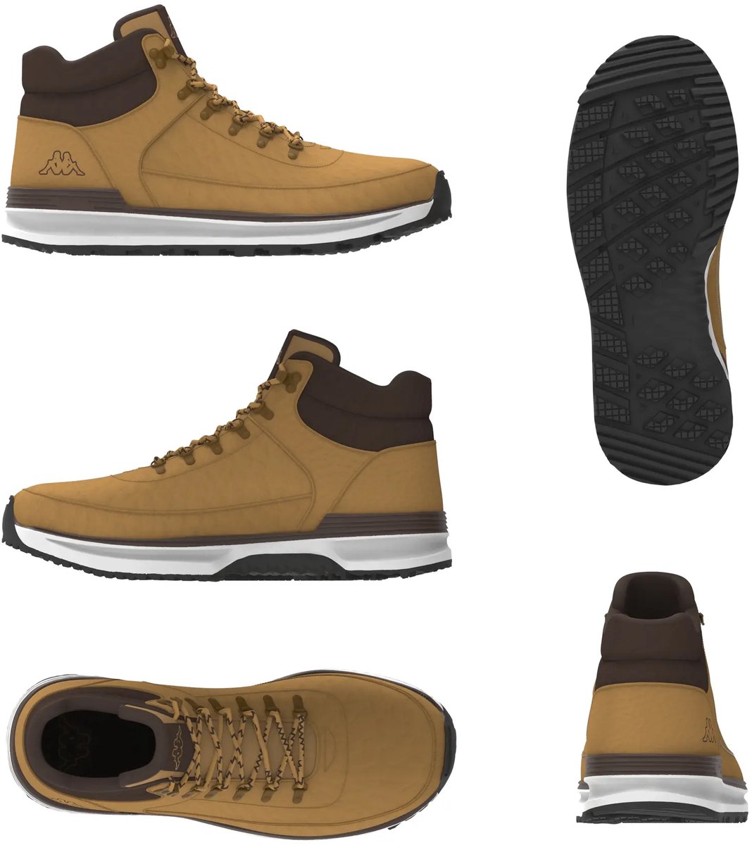 Trainers Kappa Logo Monsi Tige mid Geel