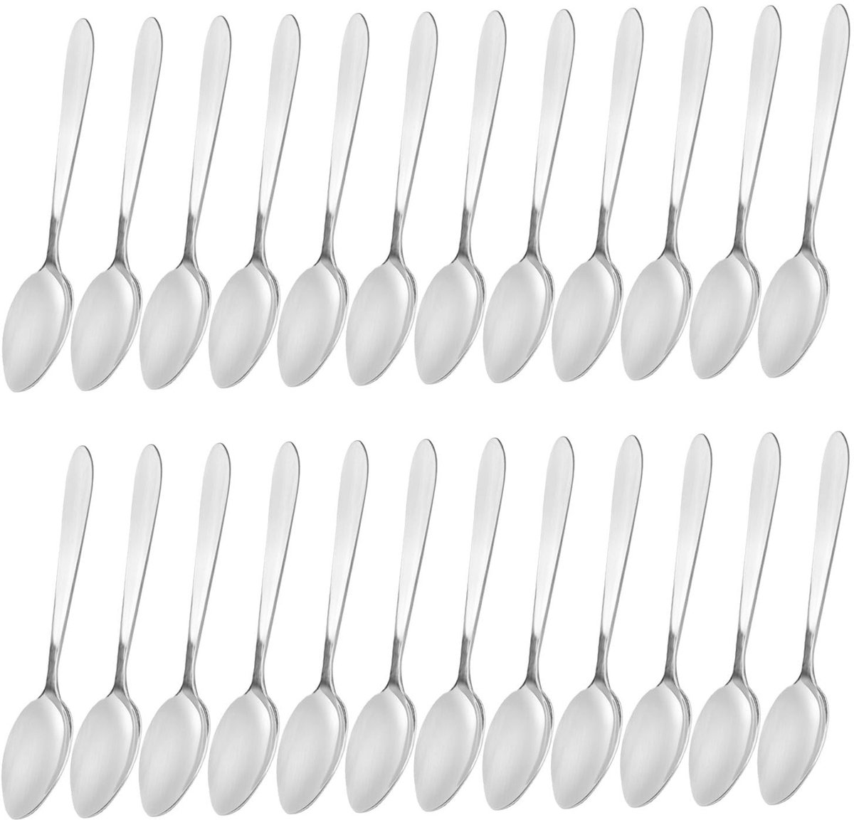 MTTProducts - Dessert en Koffielepels - 24 Stuks - 15 cm - Duurzaam en Vaatwasserbestendig - Geschikt voor Koffie en IJs - Ideaal voor Keuken en Horeca
