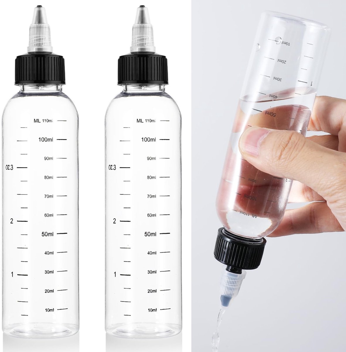 MTTProducts - Applicator Bottle - Haarverzorging - Lichtgewicht en wasbaar - Zwart - Haarolie applicator - Ideaal voor haarkleuring - 118ml