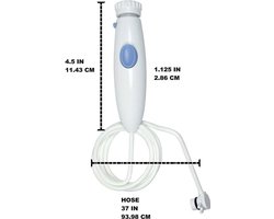 Accessoires voor mondhygiëne, compatibel met Waterpik WP-100, WP-300, WP-660 en WP-900, vervangingsset voor de Super Water tandenborstel, 1 handvat/slang.