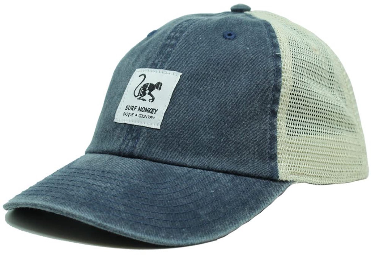 Surf Monkey - Trucker Cap - 5 Panel - One Size - Cotton - Blauw