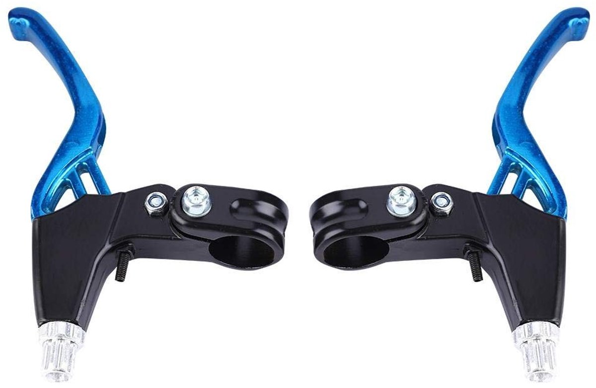 Shopcentral - Aluminium Mountain Bike Brake Lever Set - Lichtgewicht en Duurzaam - Blauw - Handremmen voor Fiets - Perfect voor Mountainbikes