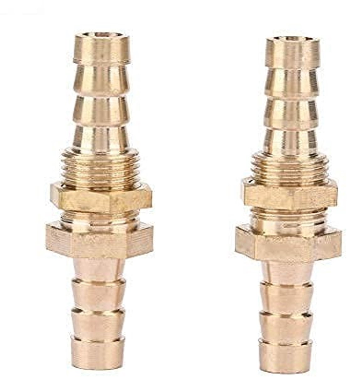 Shopcentral - Slangaansluiter - Messing Slangaansluiter Adapter - Duurzaam - Geschikt voor Tuin - 2 Stuks - 10 mm Buitenmaat