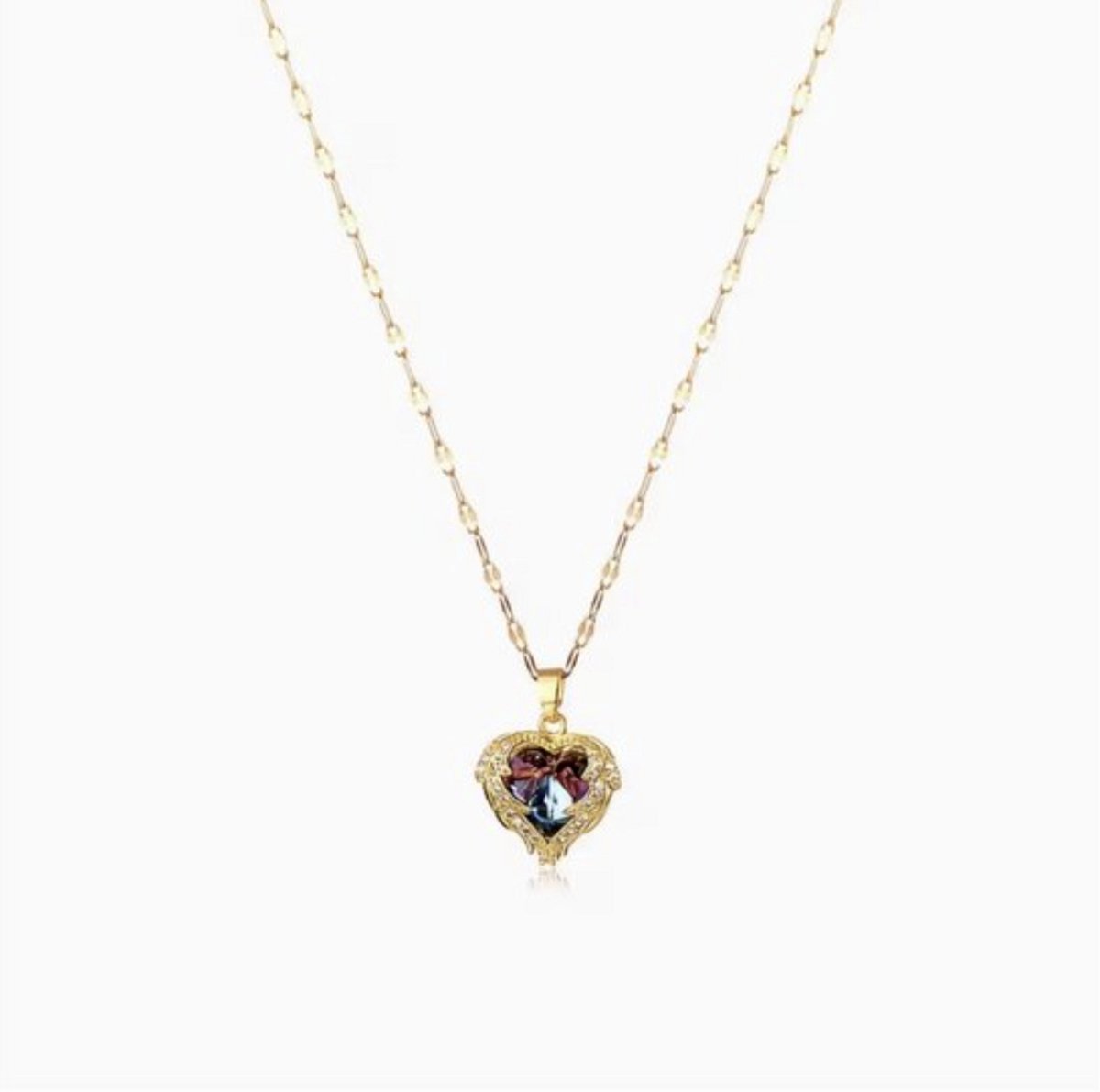 ketting - Stijlvolle ketting - Goudkleurig - Roestvrijstalen - hart hanger ketting - vrouwen - cadeau - Verjaardag cadeau -