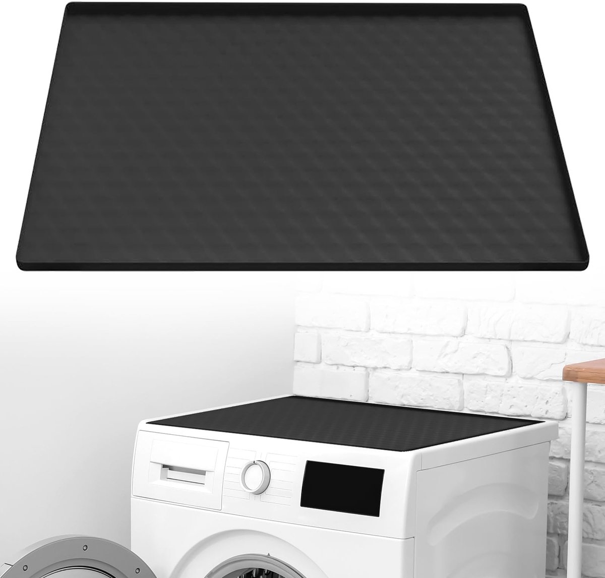 MTTProducts - Koelkastmat - Siliconen Fridge Mat - Beschermt tegen lekkages - 60 x 60 cm - Herbruikbare druppelmat - Geschikt voor koelkast en wasmachi...