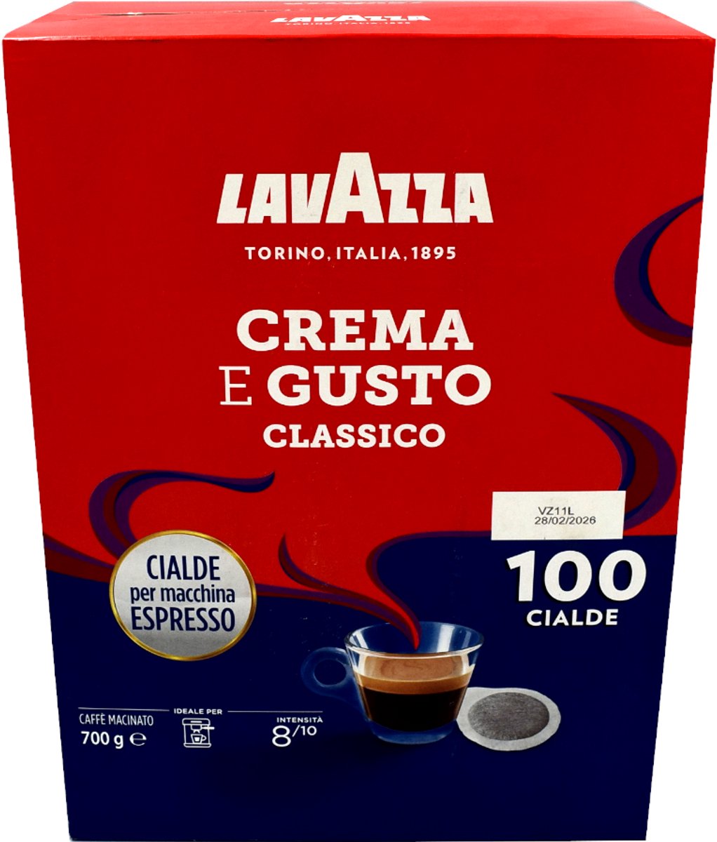 Lavazza Crema e Gusto Classico - E.S.E. Servings - 100 koffiepads