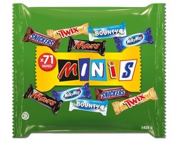 Mars MIXED MINIS - Mars Bounty Snickers Twix Milky Way - 71 chocoladerepen 1425g