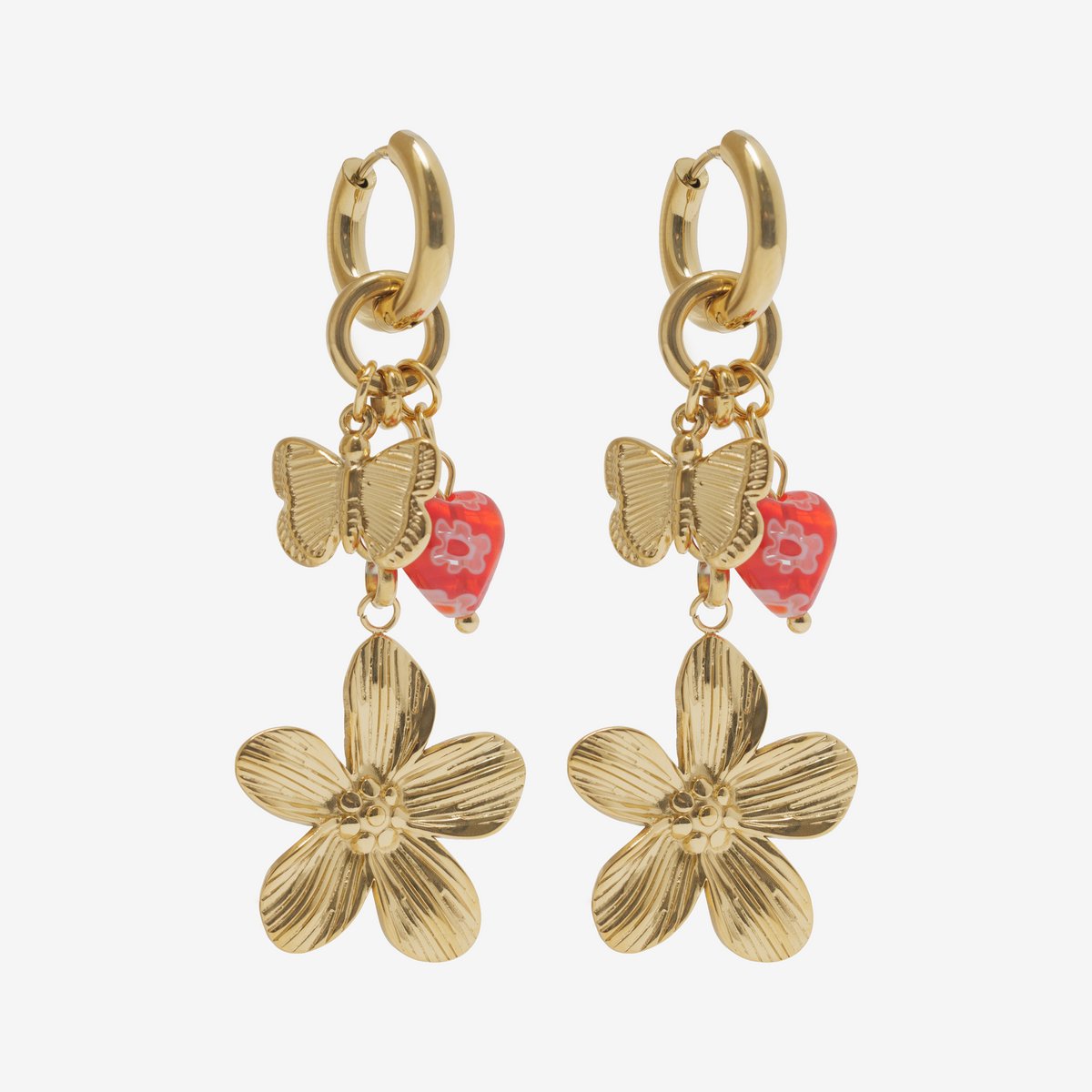 Essenza Flower Earrings Gold
